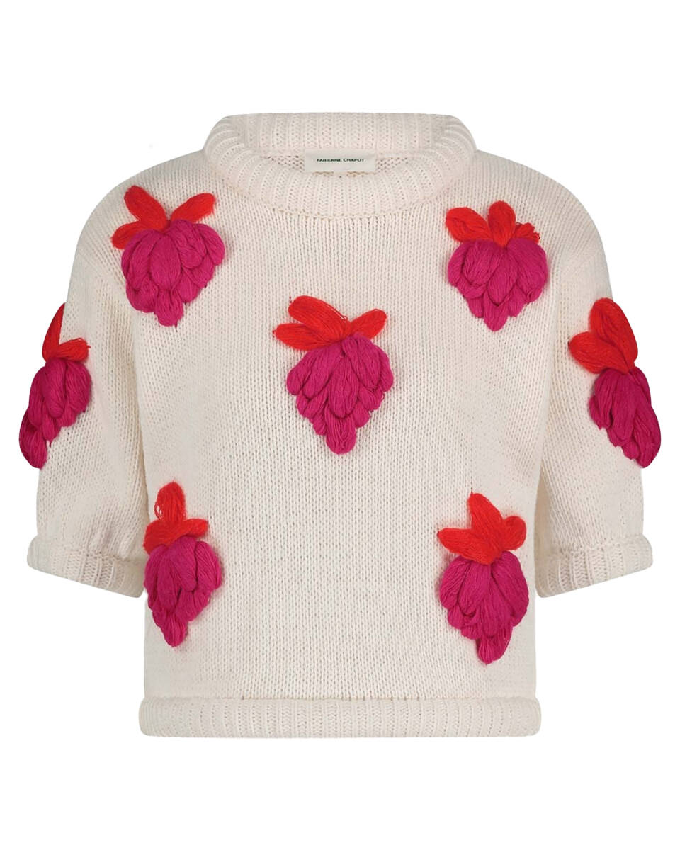 Fabienne Chapot Pullover korte mouw cltpul65 strawber