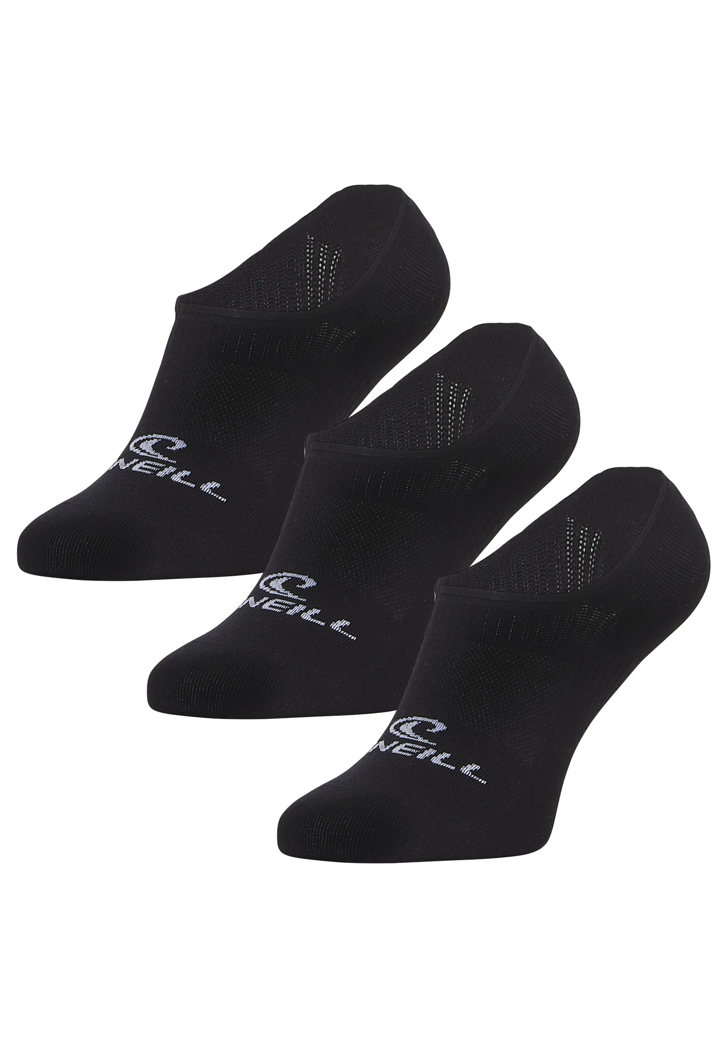 O'Neill Footies sokken heren / dames no show 710003 zwart 3-pack