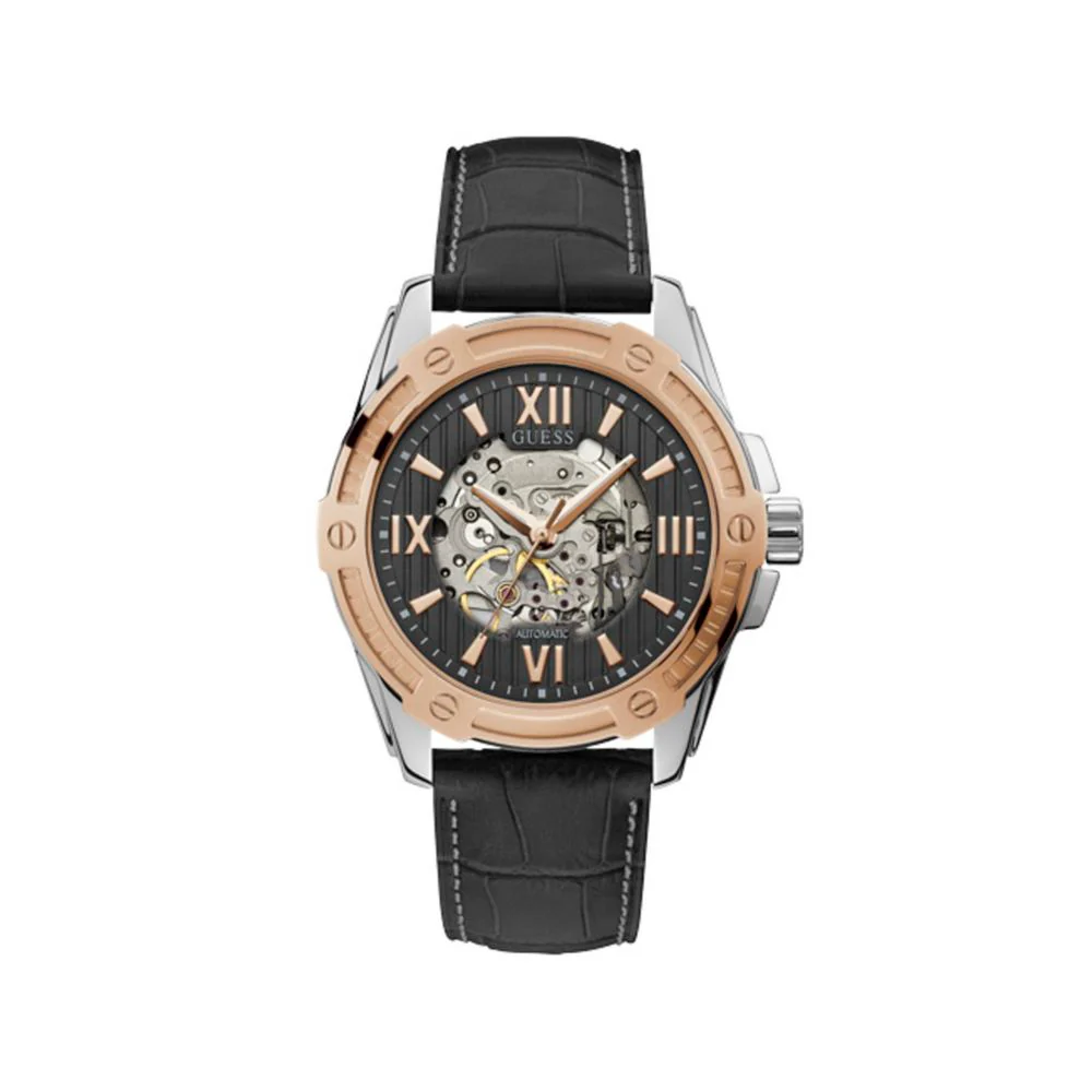 Guess Leren horloge voor stijlvolle mannen