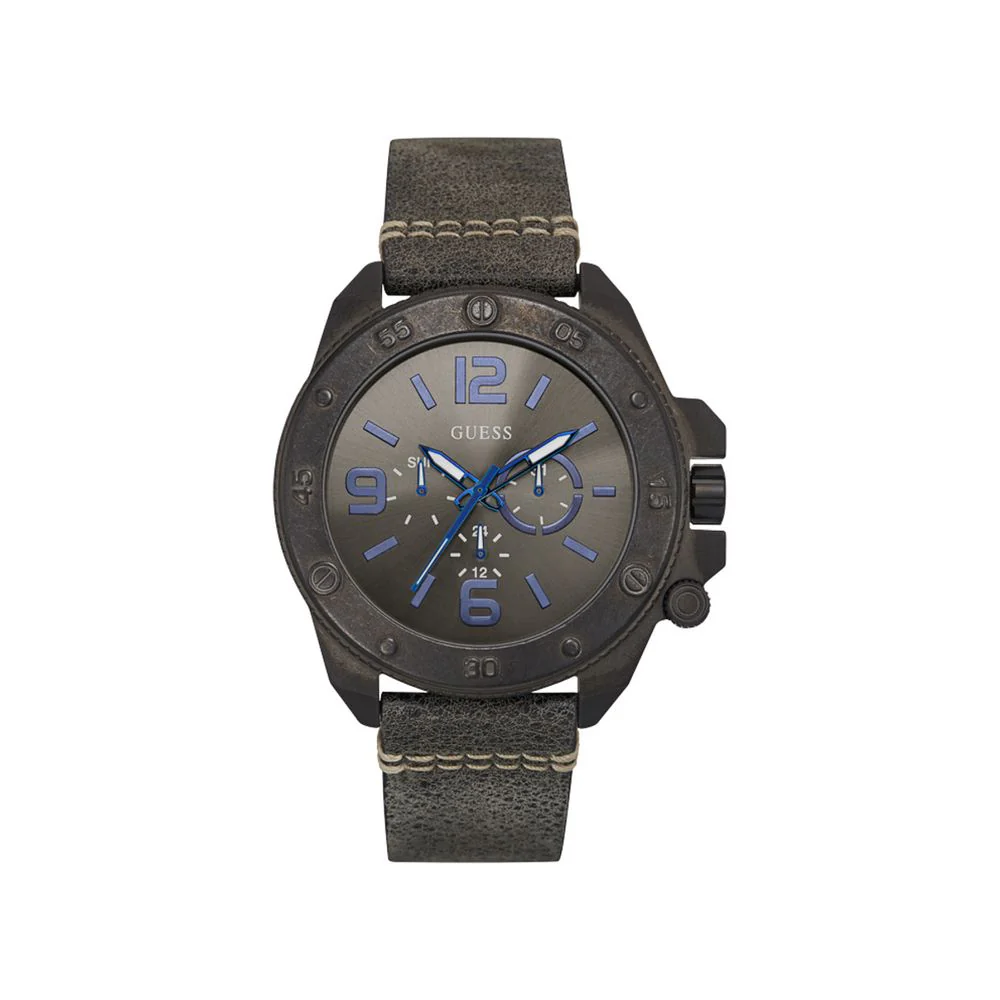 Guess Leren horloge voor elegante stijl