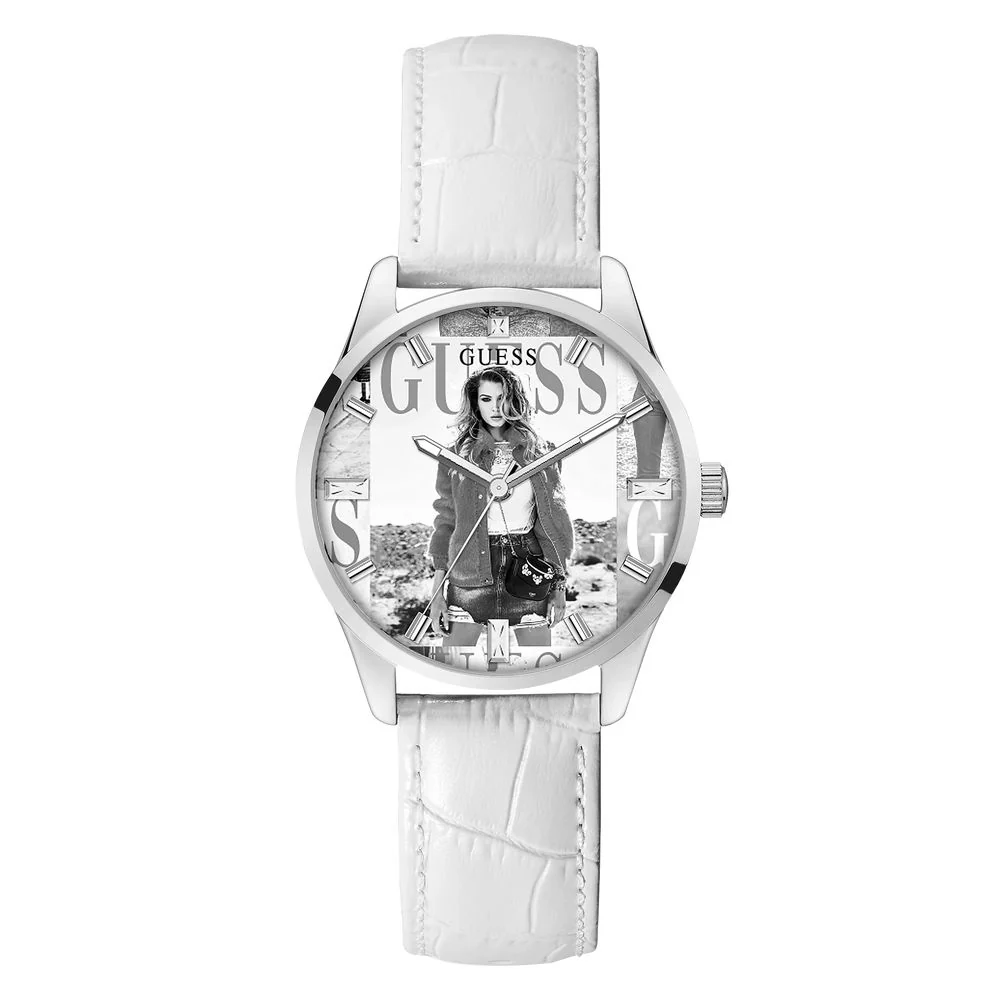 Guess Te leren horloge voor stijlvolle dames