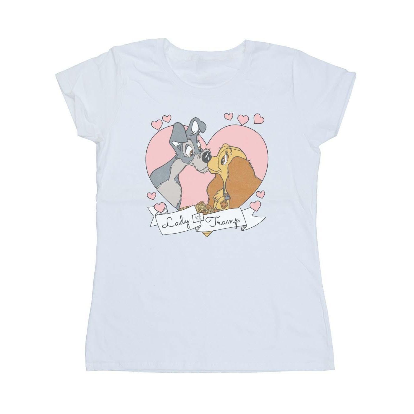 Li-cense Disney dames lady and the tramp liefde katoenen t-shirt