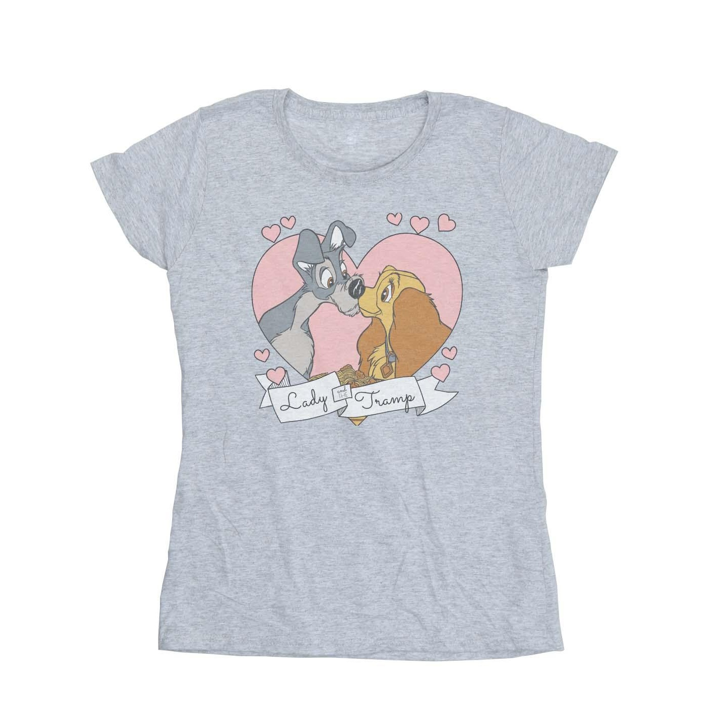 Li-cense Disney dames lady and the tramp liefde katoenen t-shirt
