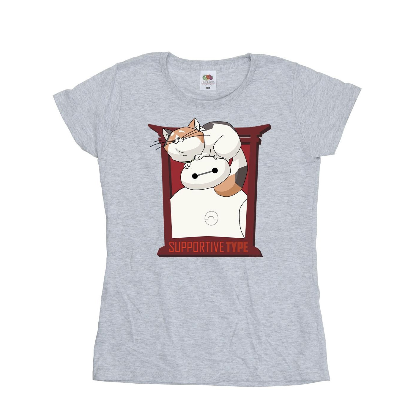 Li-cense Disney dames big hero 6 baymax frame support katoenen t-shirt