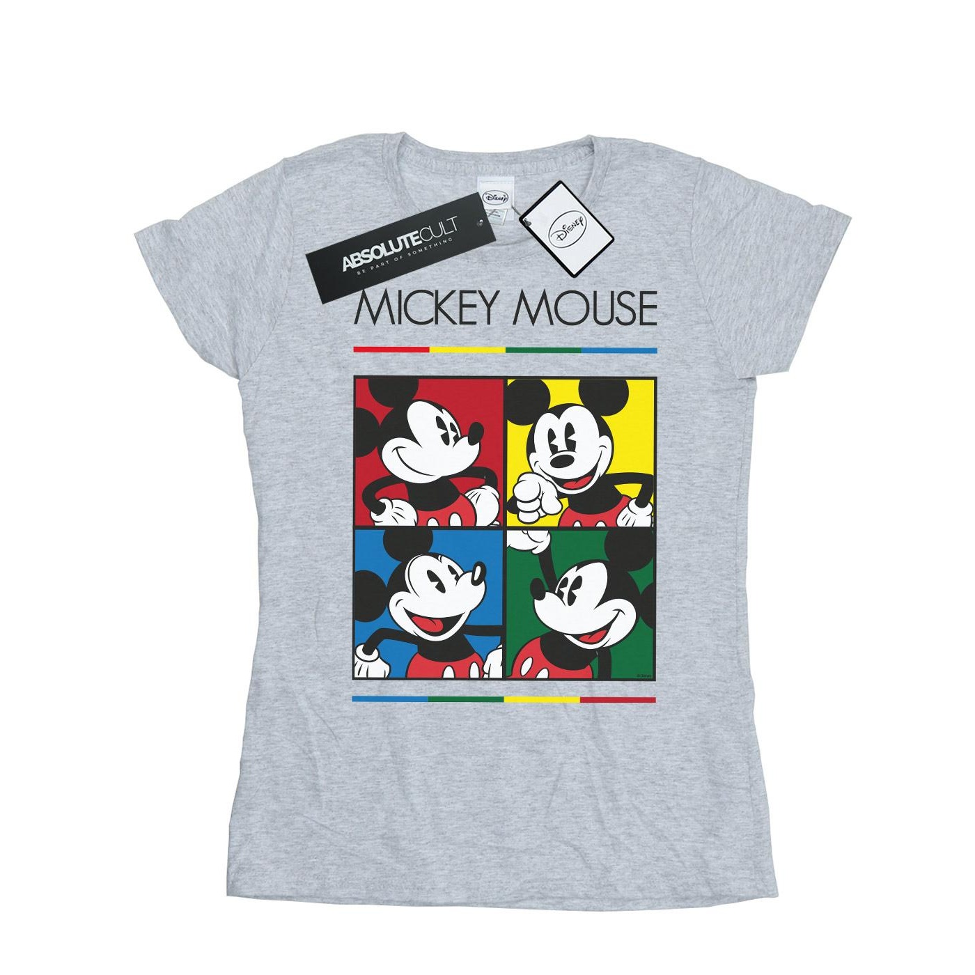 Li-cense Disney dames mickey mouse vierkant gekleurd katoenen t-shirt
