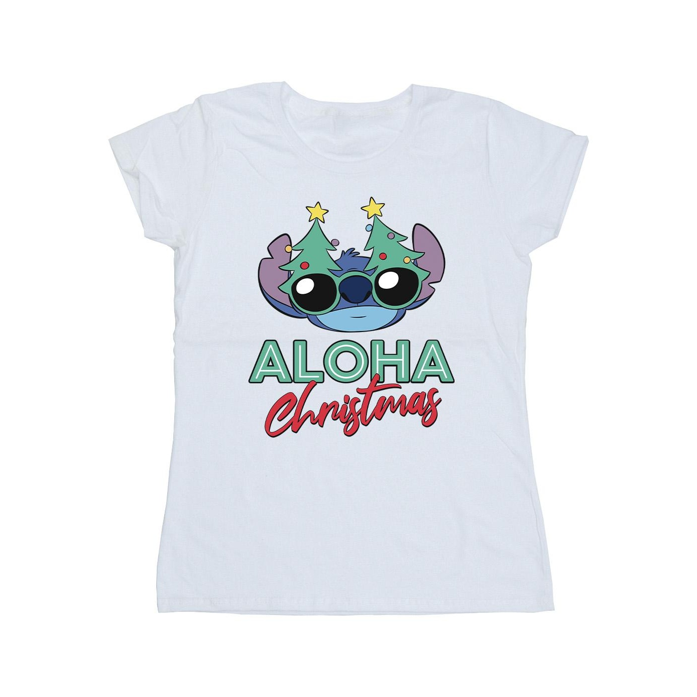 Li-cense Disney dames lilo and stitch kerstboom tinten katoenen t-shirt