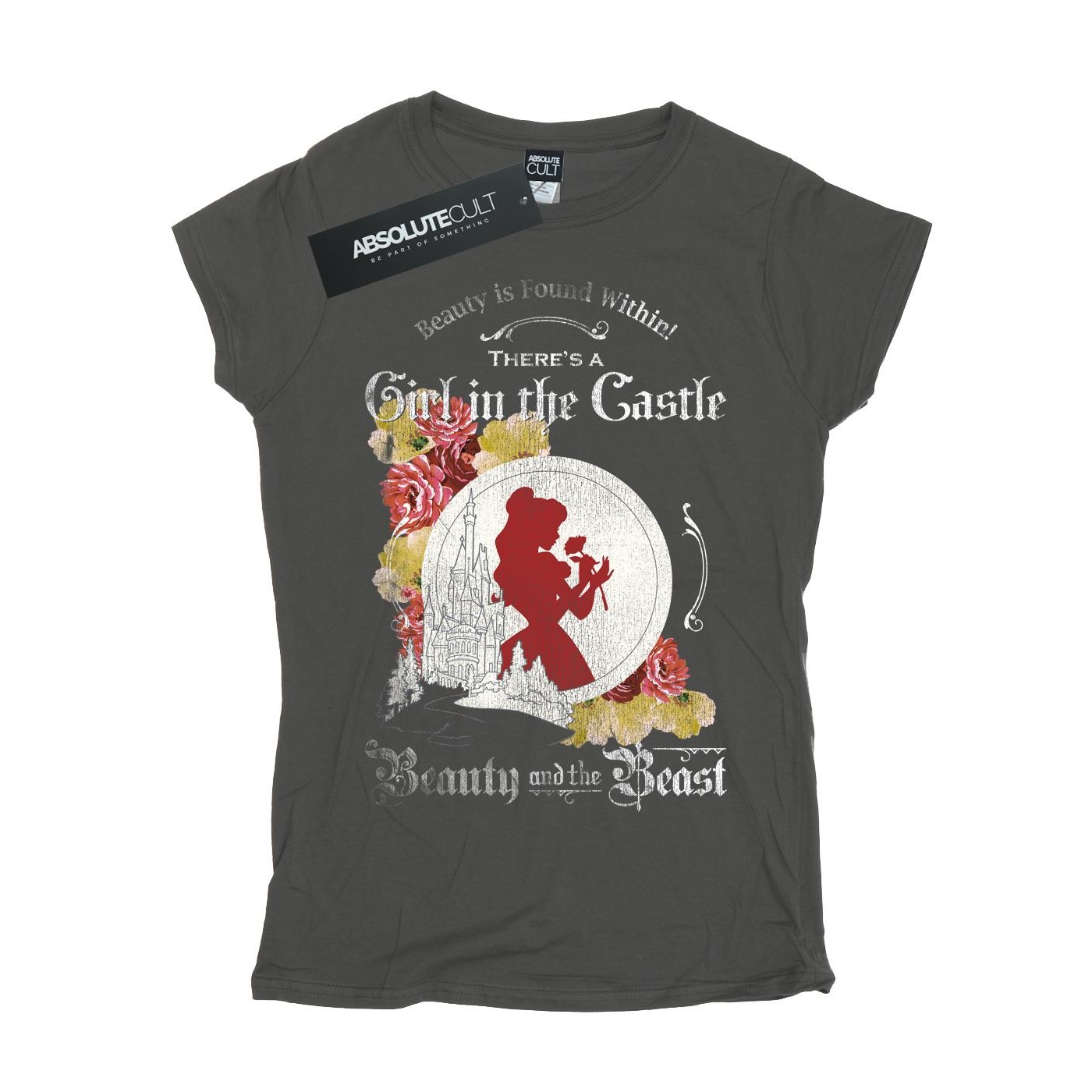 Li-cense Disney dames beauty and the beast meisje in het kasteel katoenen t-shirt