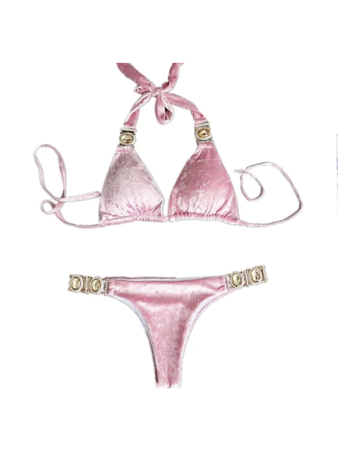 The Dezzy Factory Glamed velvet bikini