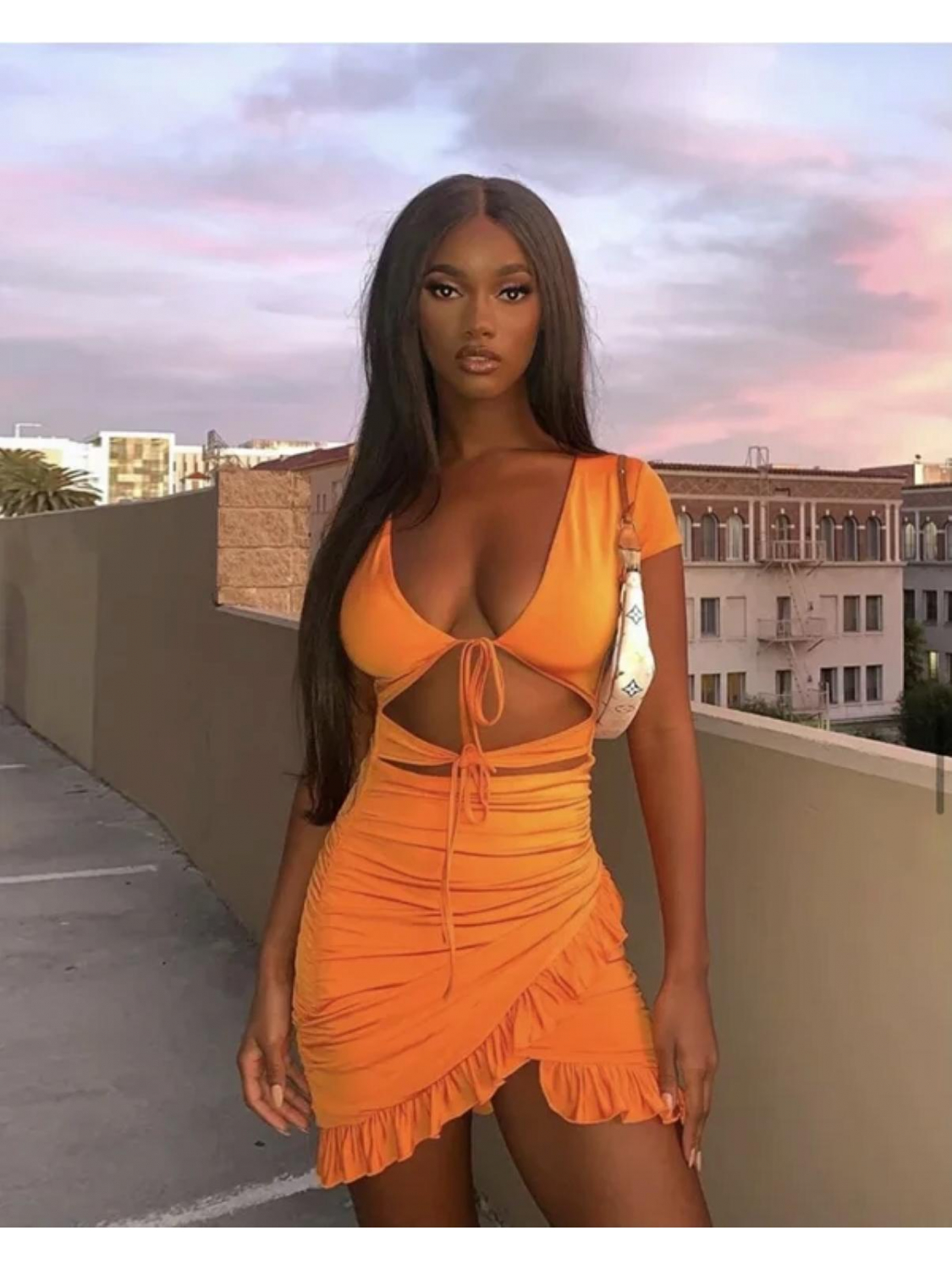 The Dezzy Factory Chloë dress | orange & black