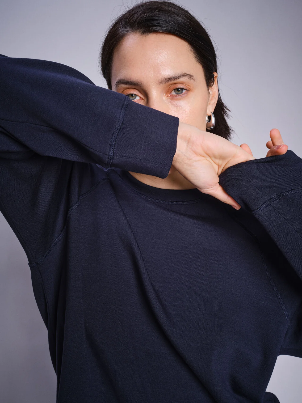 Mos Mosh 168530 468 mosmosh mm abello o-ls basic sweatshirt salute navy