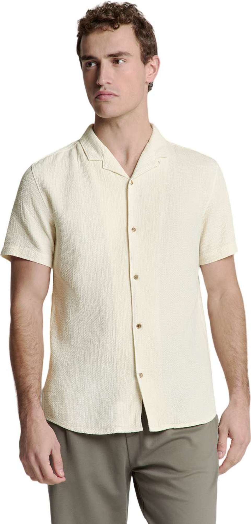 No Excess Shirt short sleeve revers collar so cement