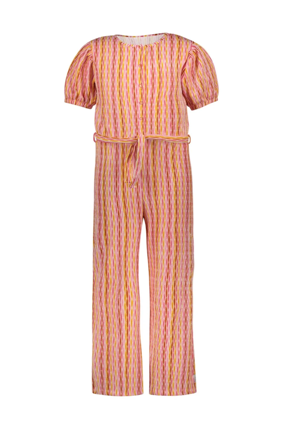 B.Nosy Zomer jumpsuit meisjes aop riem pallas