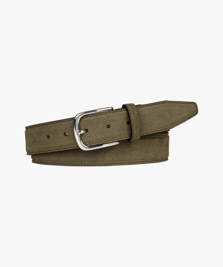 Profuomo Ppvr30003d z heren riem belt suede green profu
