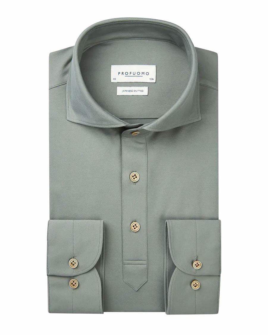 Profuomo Polo met lange mouwen