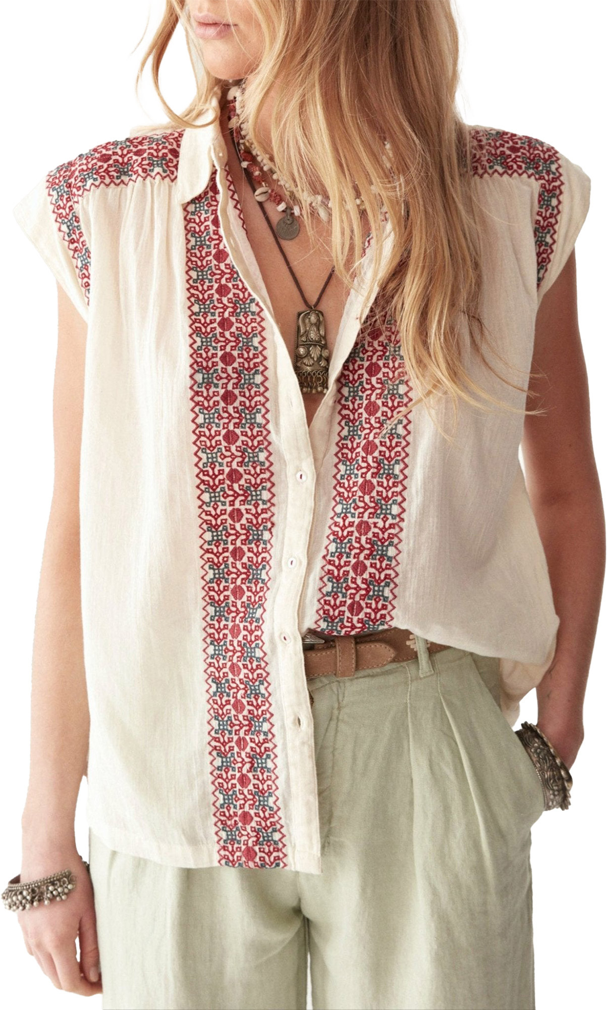 Maison Hotel Mafalda blouse red wine