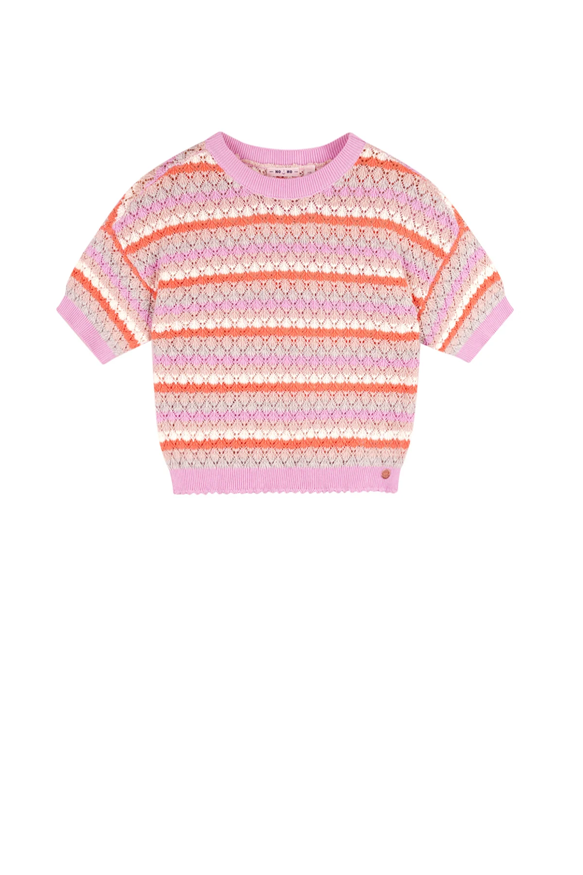 NoNo Zomer sweater meisjes bubblegum crochet gebreid keya