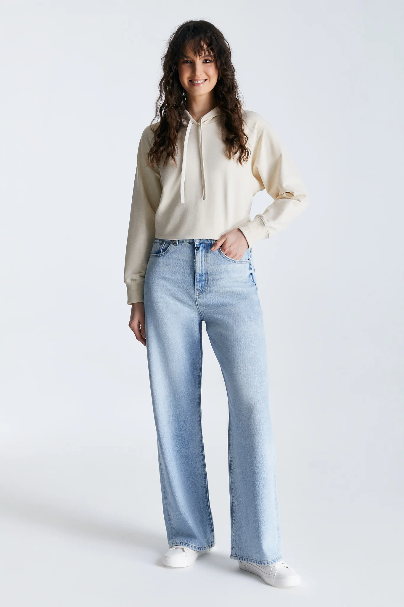 Cup of Joe Maria ultra high waist wide jeans light blue