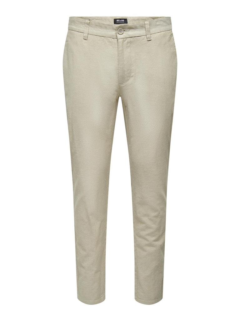 Only & Sons onsmark tap 0011 cotton linen pnt 22024937 chinchilla
