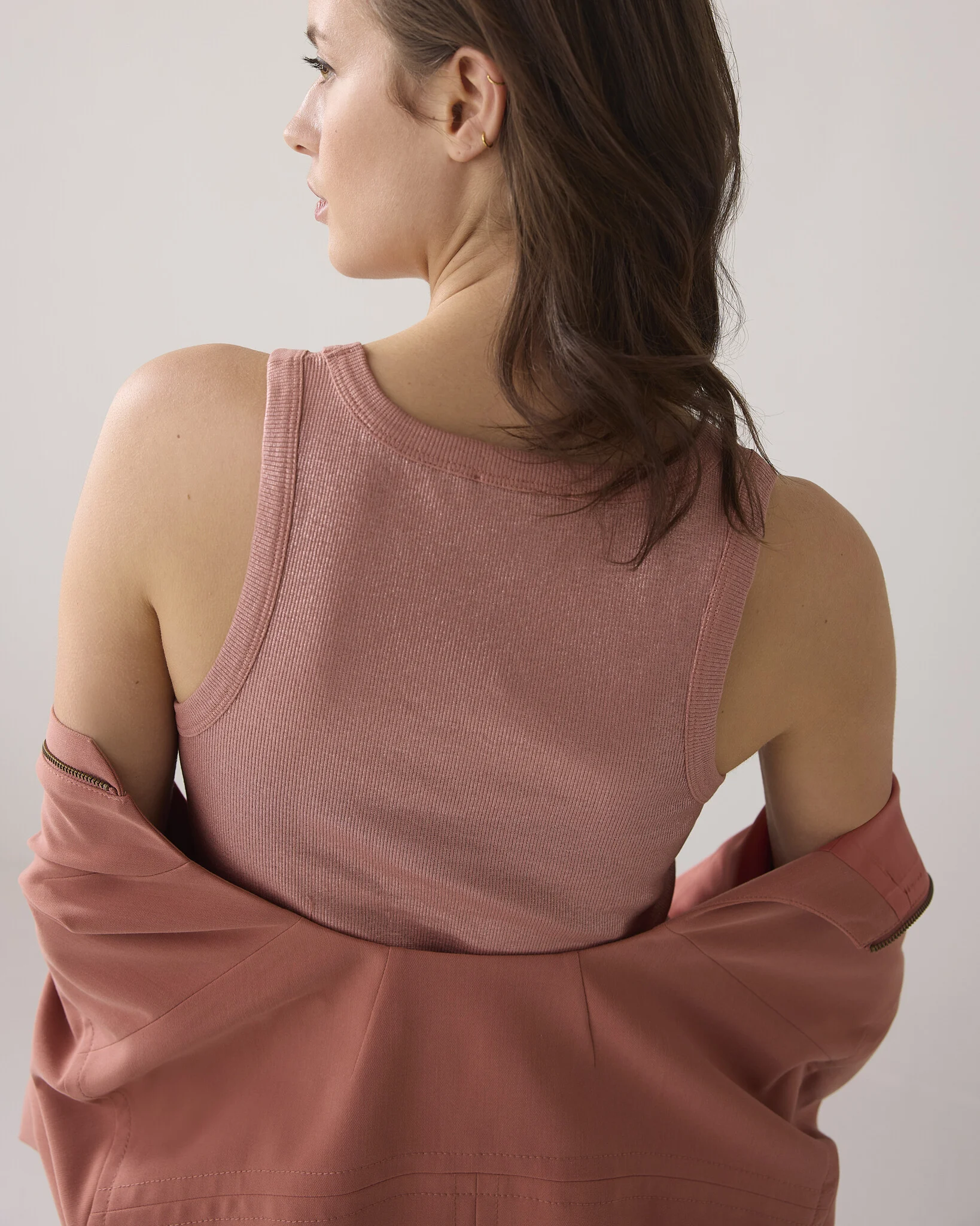 Summum 3s4873-5138 505 rib tanktop cotton rib sephiablush