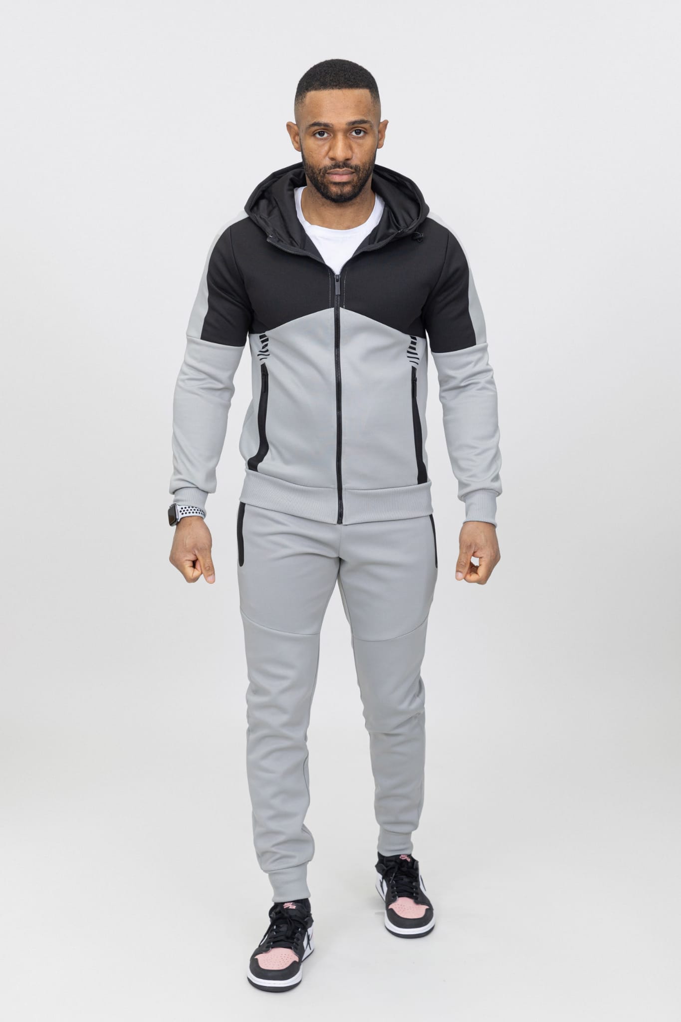 Zayne Milano heren joggingspak met zwart style-italie