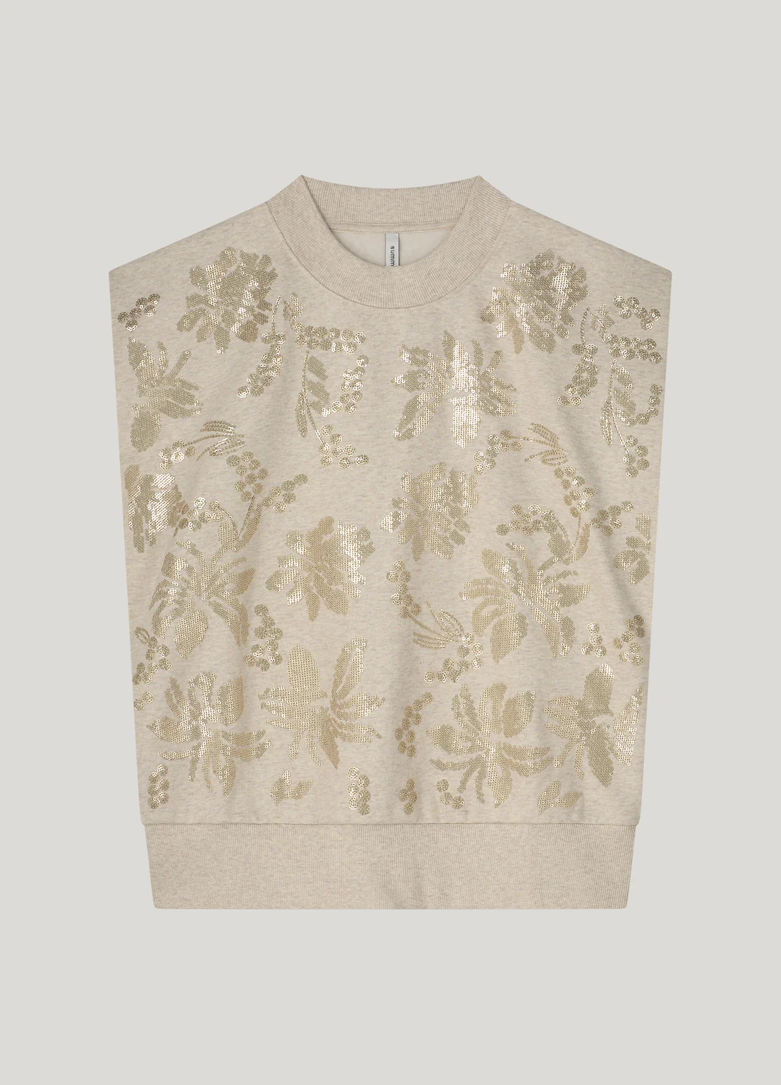 Summum 3s5108-30656 short sleeve embellished sweatshirt