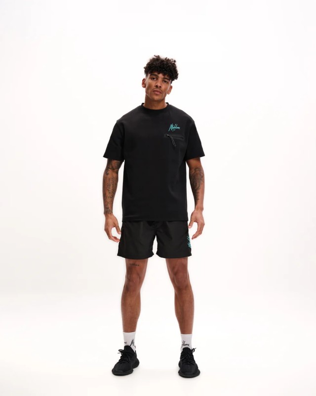 Malelions Sport oversized counter t-shirt black/tu ms2-ss25-05-924