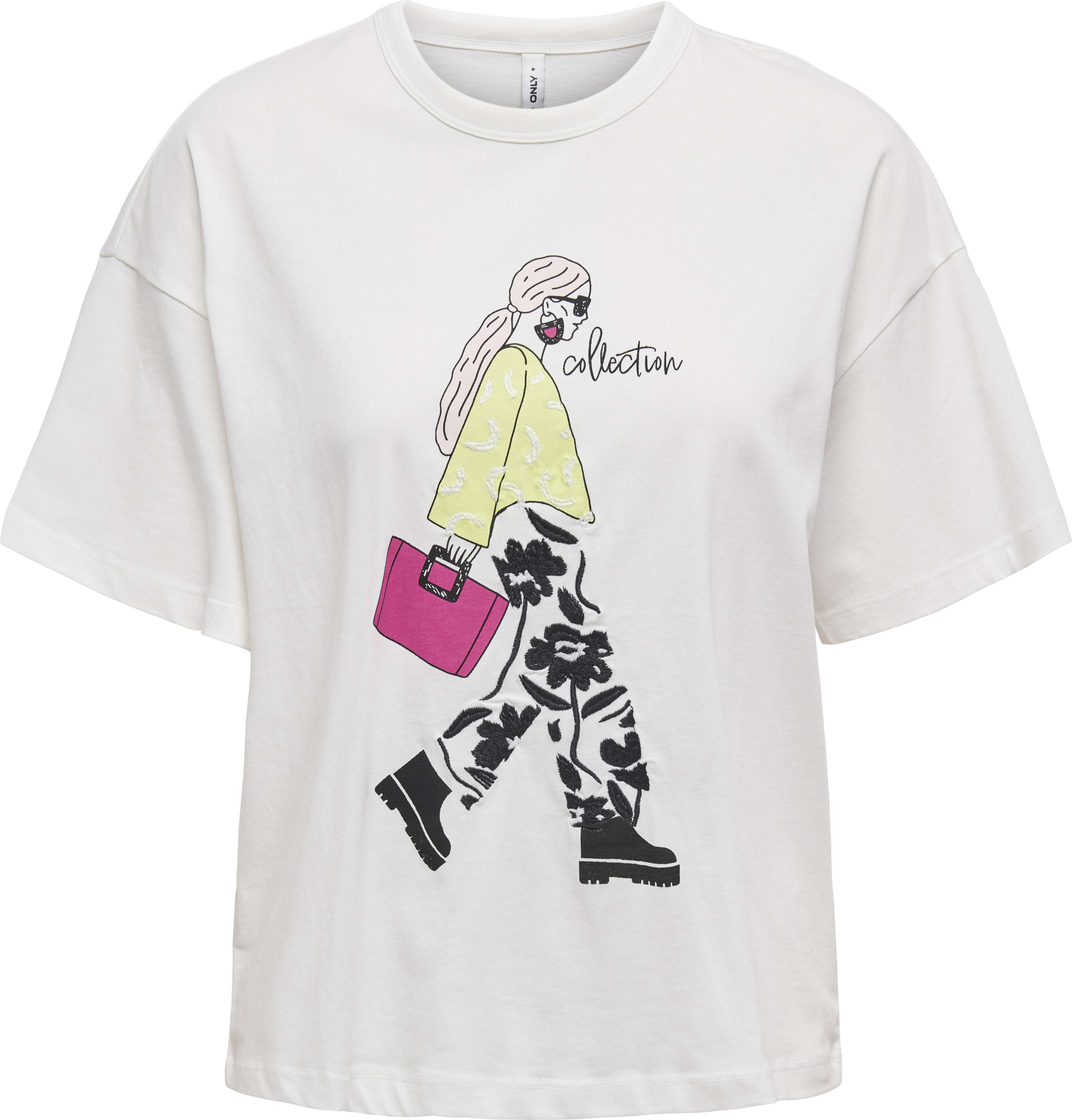 Only Onltenna s/s girl top box jrs cloud dancer/collect