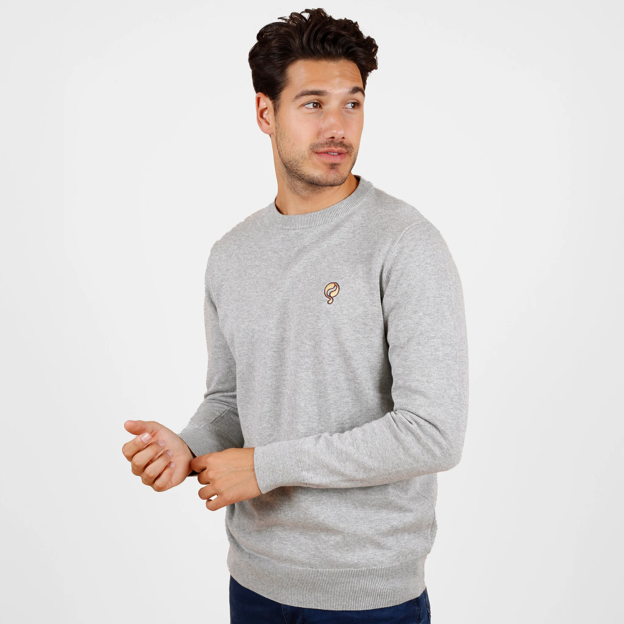 Q1905 Trui felland midden melange