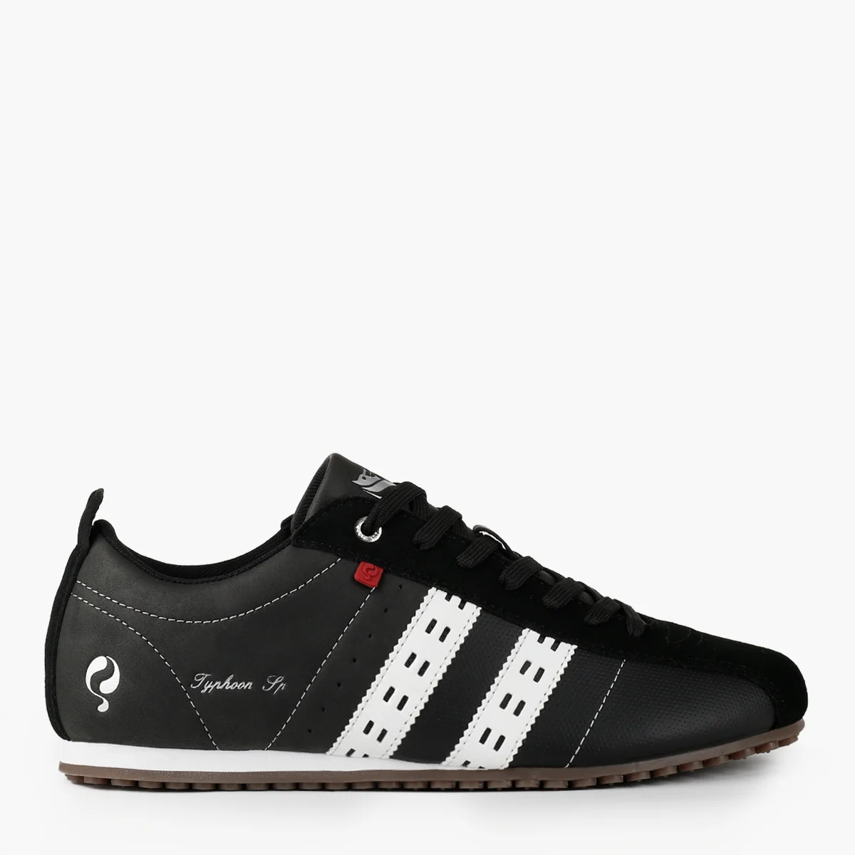 Q1905 Sneaker typhoon sp zwart/wit/rood