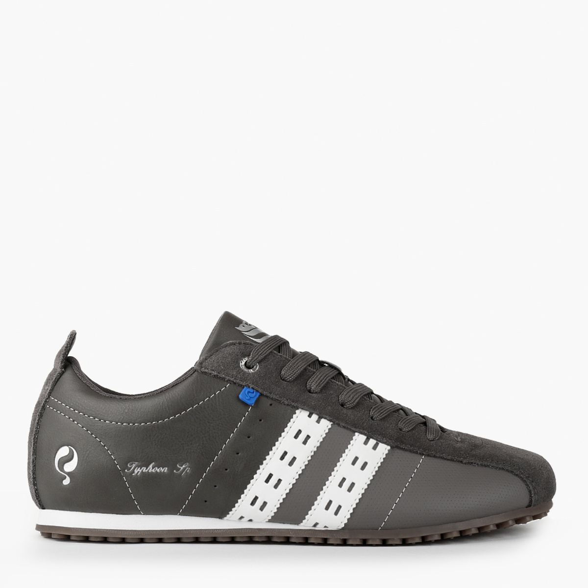Q1905 Sneaker typhoon sp middengrijs/koningsblauw/wit