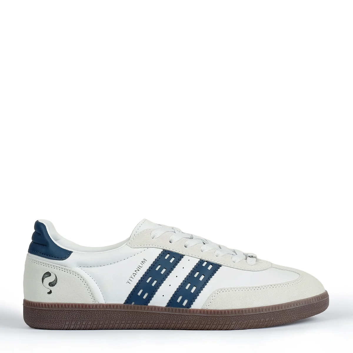 Q1905 Sneaker titanium wit/denim blauw
