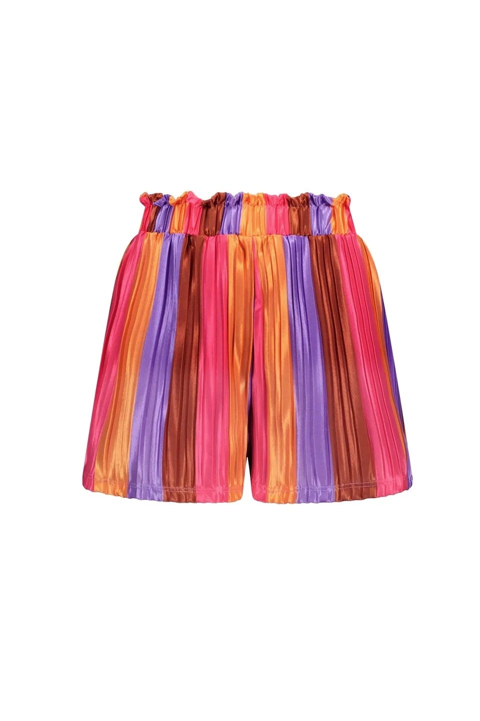 B.Nosy Zomer short meisjes multi fab streep plissee philou