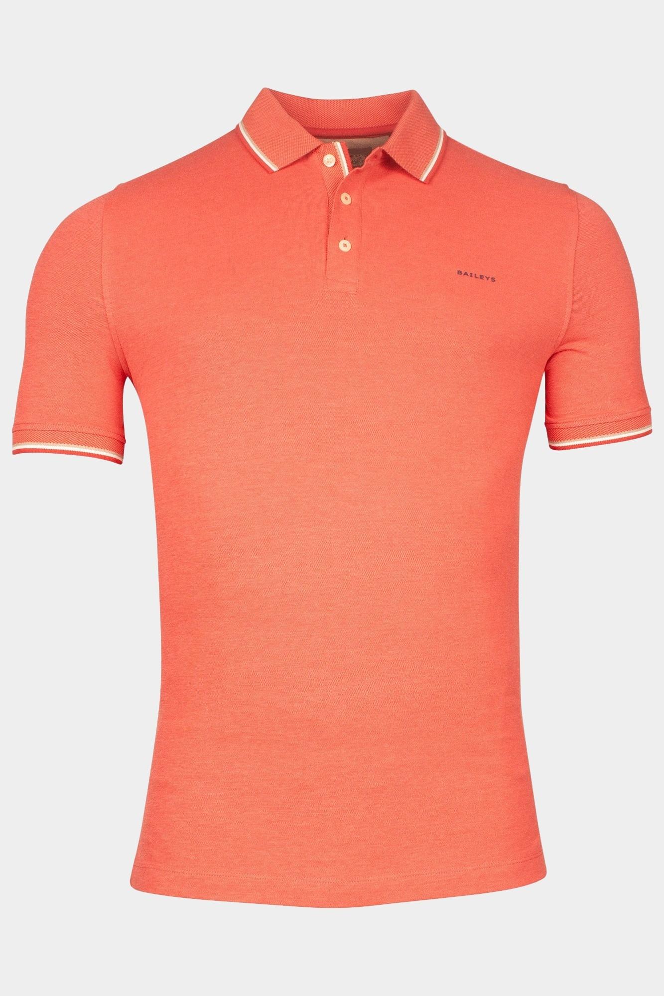 Baileys Polo korte mouw poloshirt 2-tone oxford piqu 515293/33