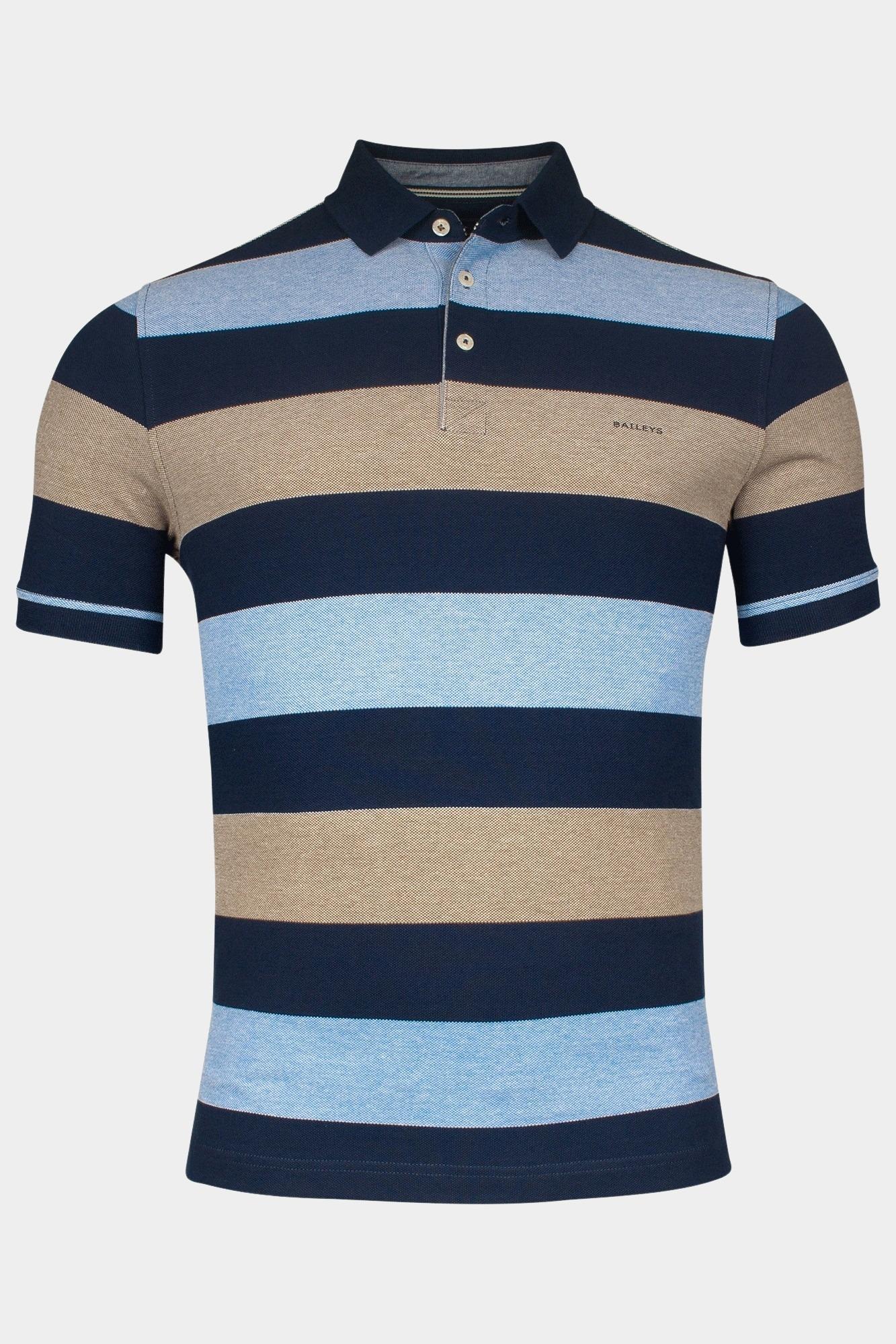 Baileys Polo korte mouw poloshirt 2-tone pique, plac 515248/64