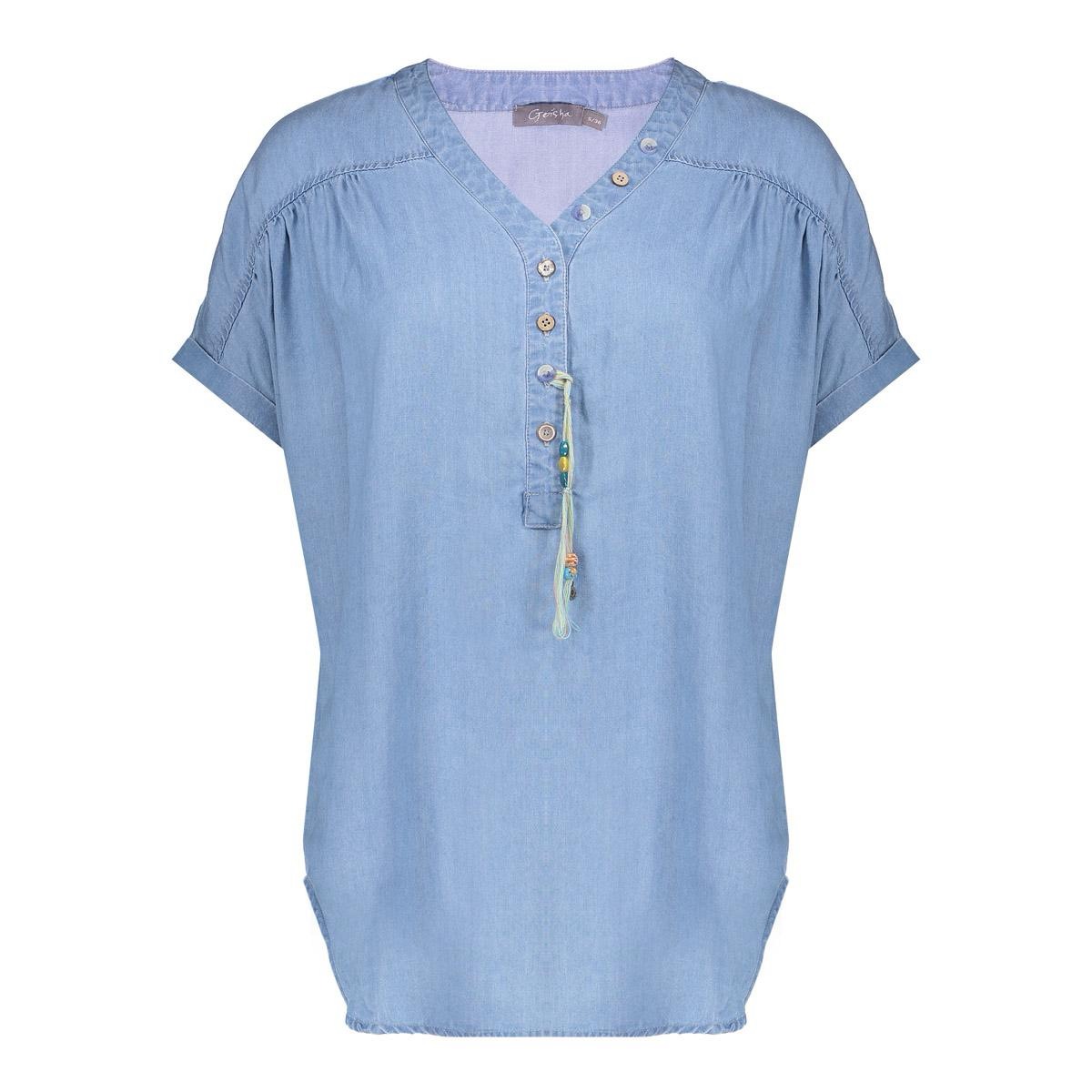 Geisha Top sleeveless blue denim