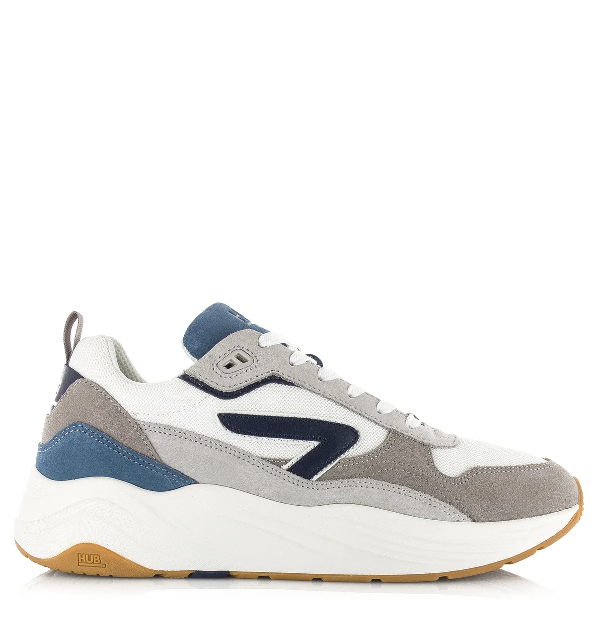 Hub  glide white/navy/elemental blue/gu lage sneakers heren