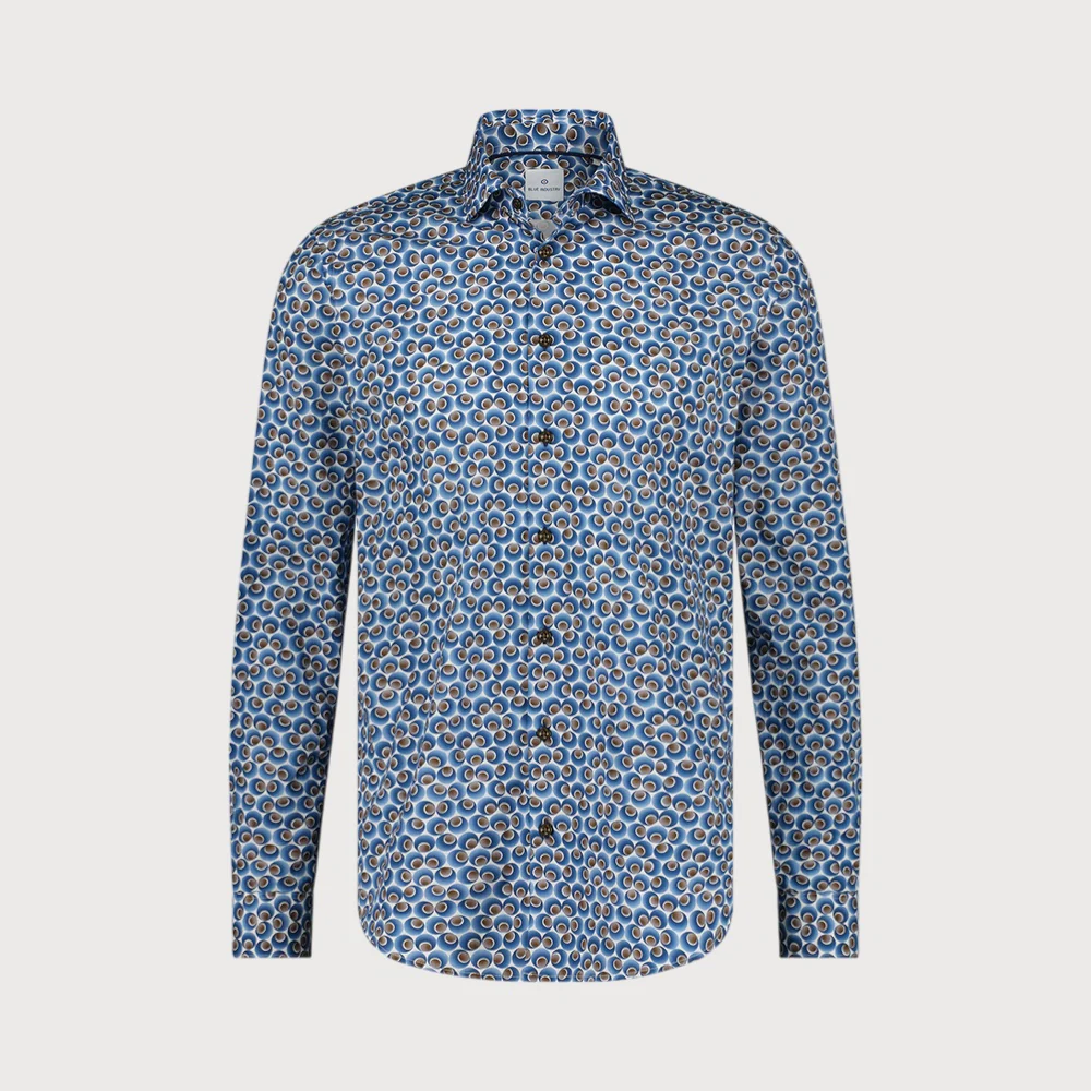 Blue Industry Katoenen print overhemd |