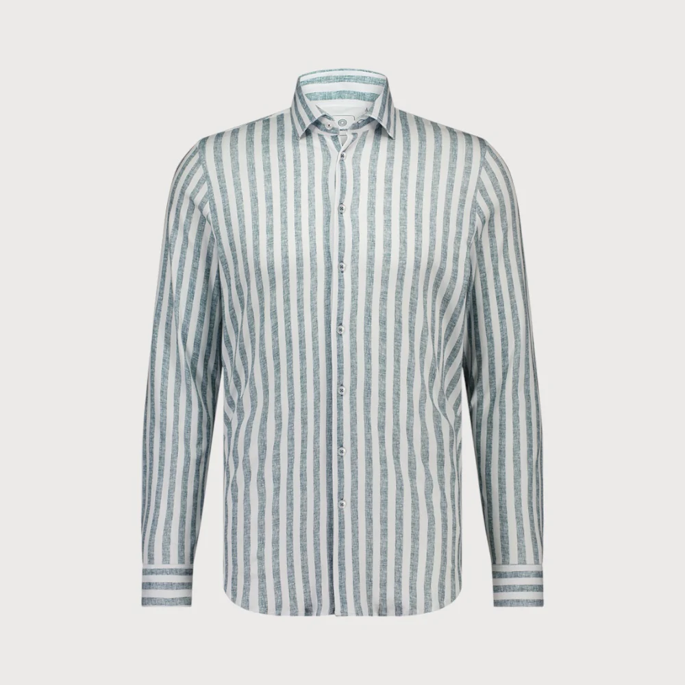 Blue Industry Streepmotief jersey overhemd |