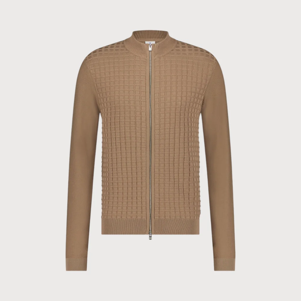 Blue Industry Structuur gebreid rits vest |