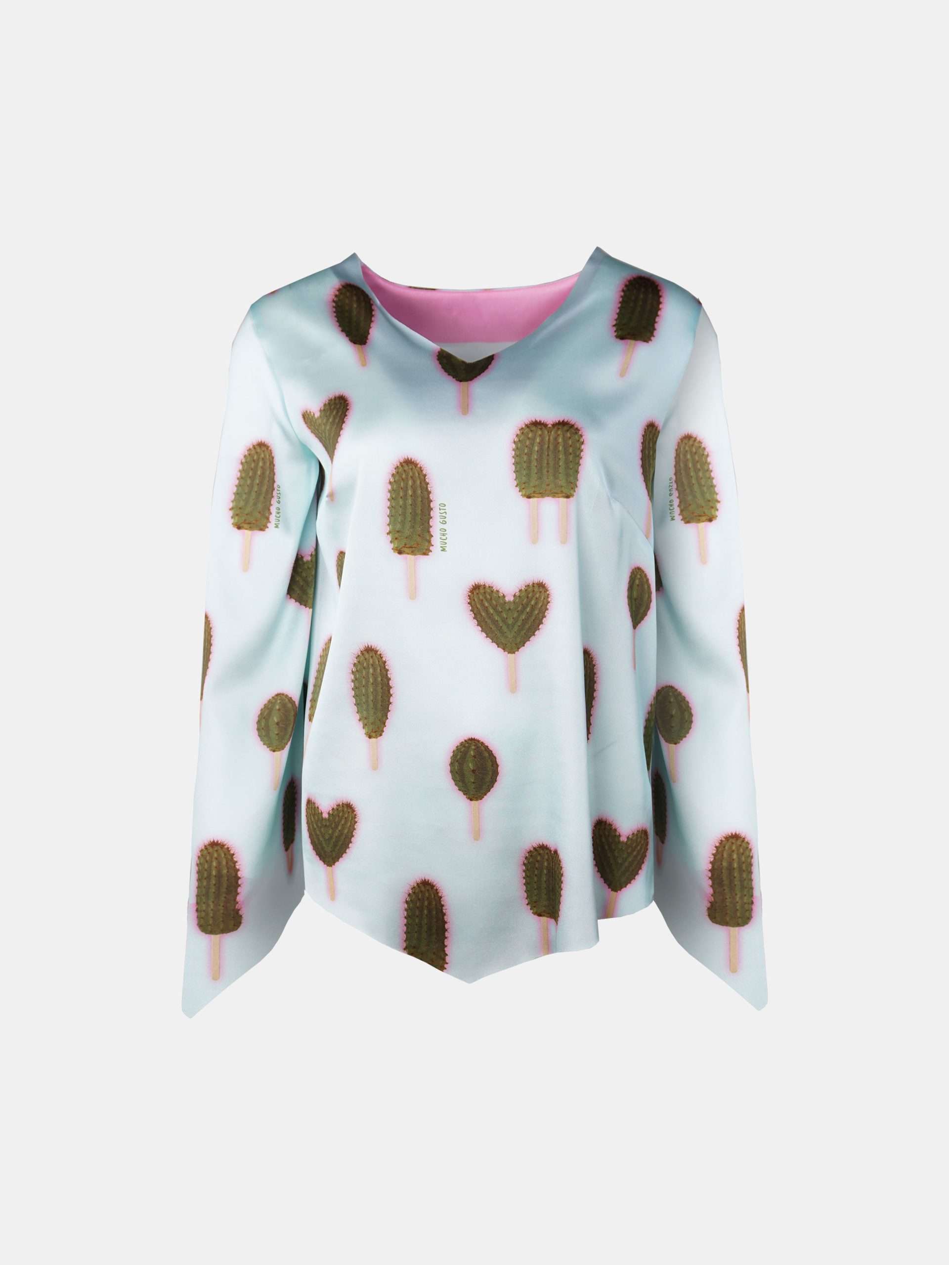 Mucho Gusto ® blouse genua cactus hartenprint