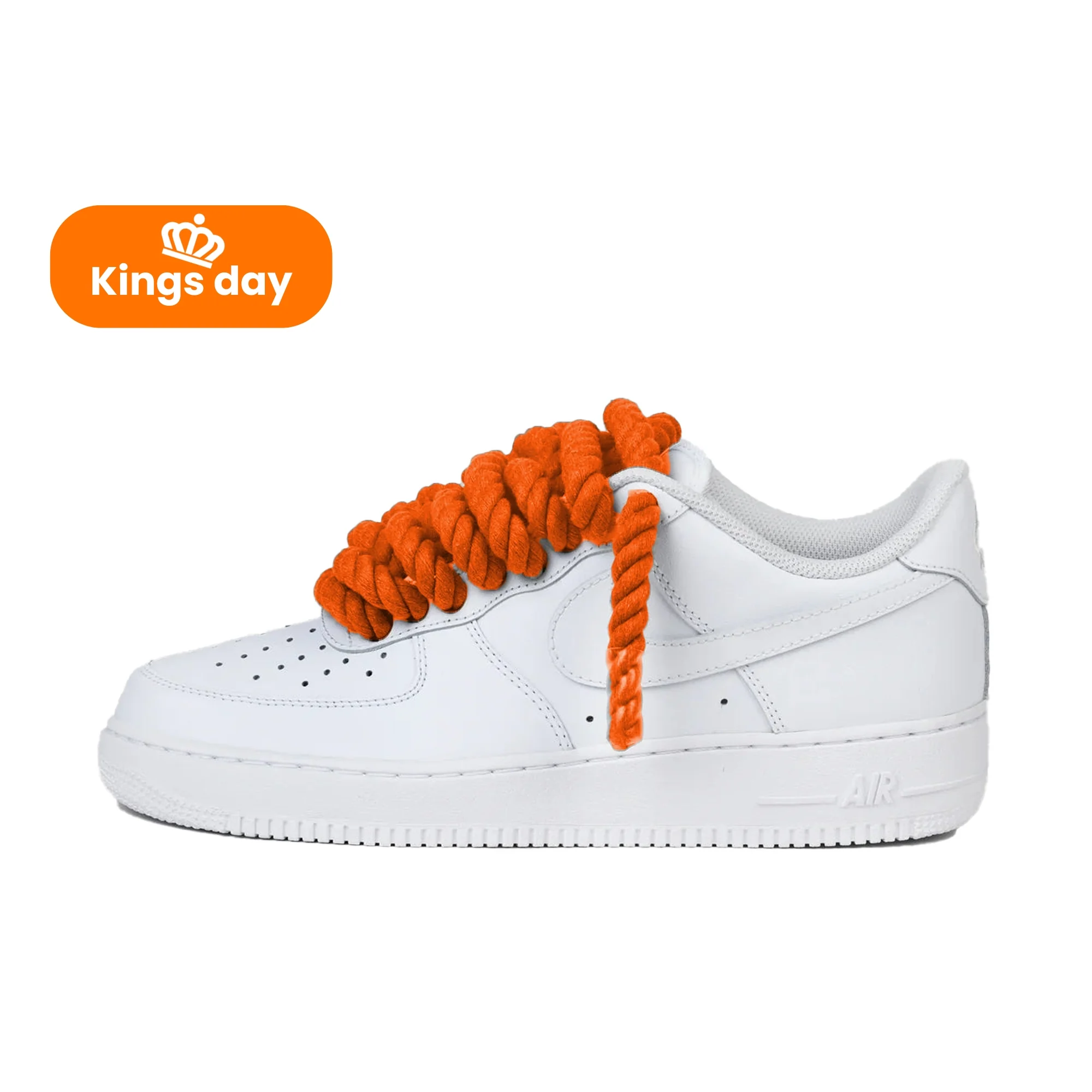 Nike Air force 1 low rope laces orange custom