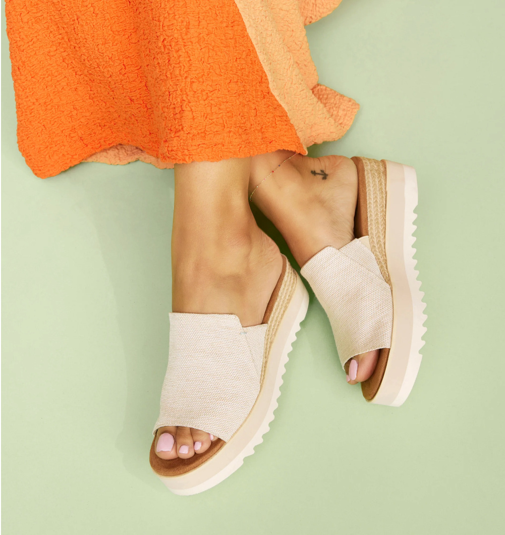 Toms 10021968 diana mule white/onyx 3201