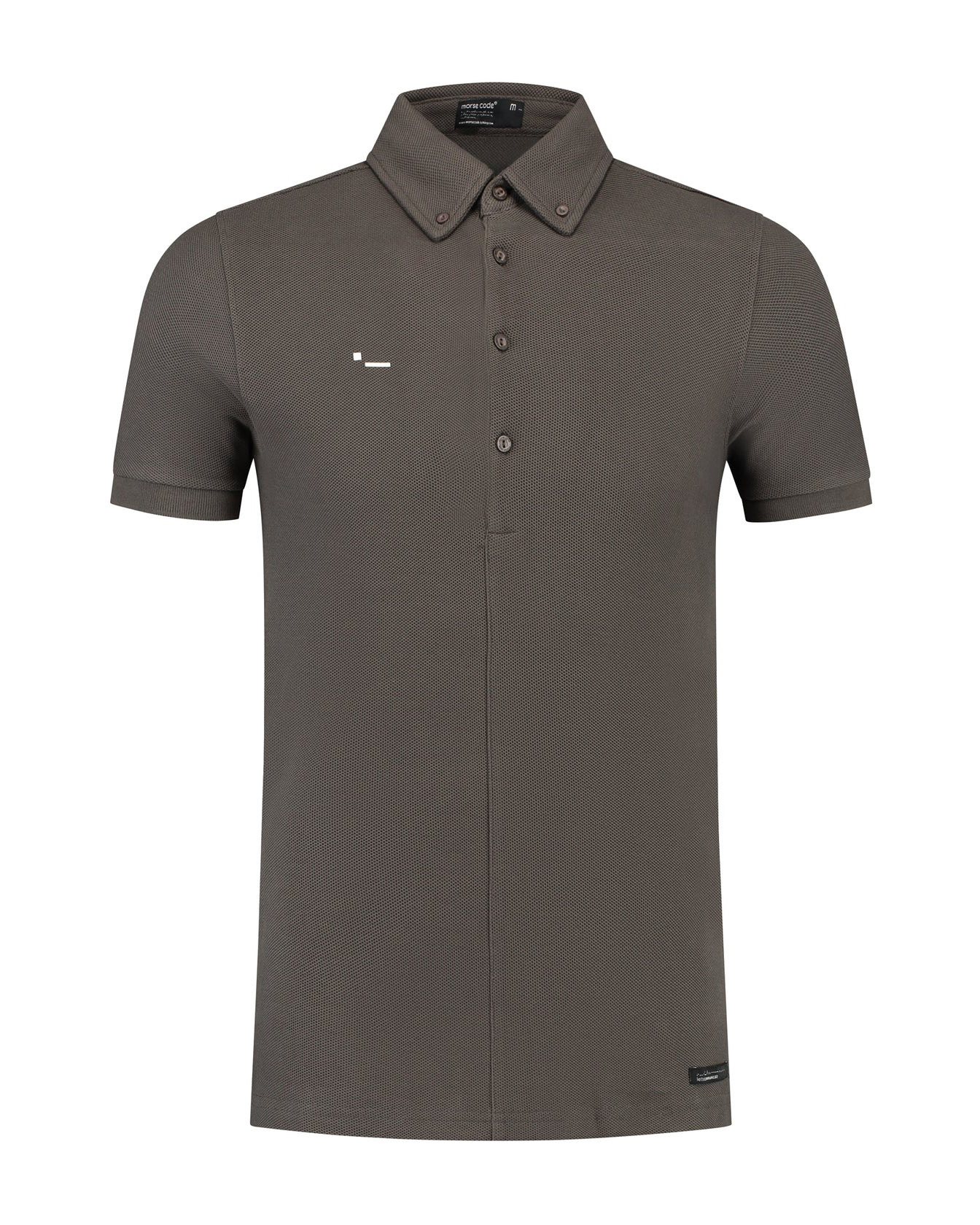 Morse code Alpha 1 pique polo met korte mouwen