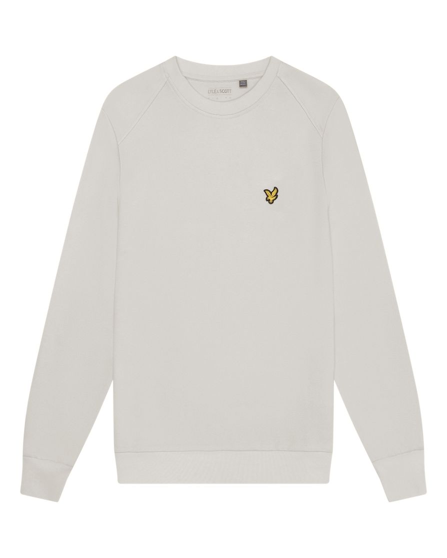 Lyle and Scott crew neck fly fleece sweater heren parel/