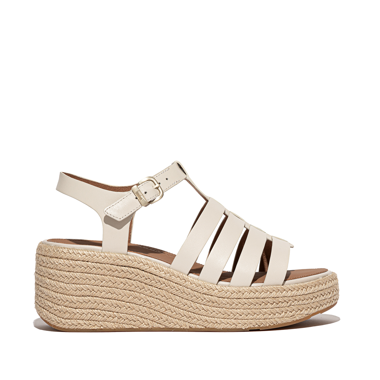 FitFlop Platfforms espadr. leather fisherman wedge sandals