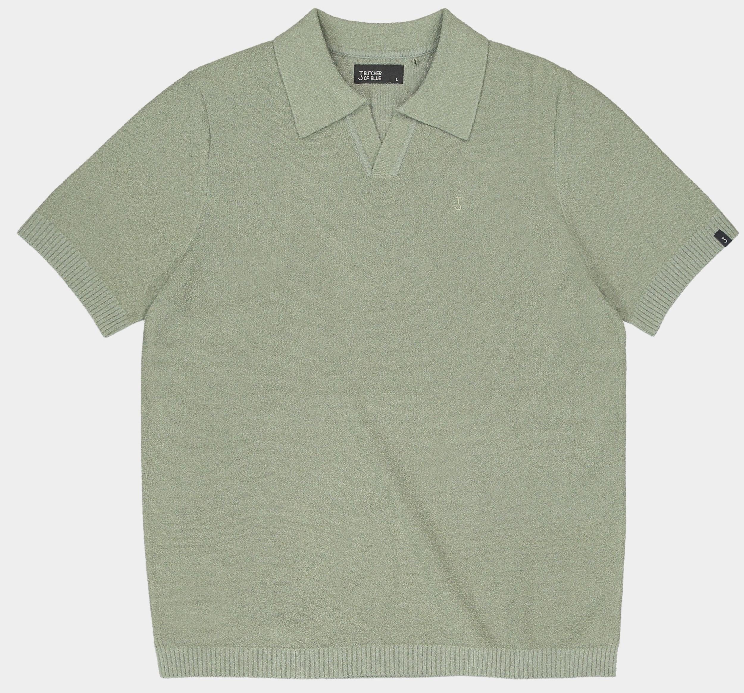 Butcher of Blue Polo korte mouw boucle knit polo m2516018/792