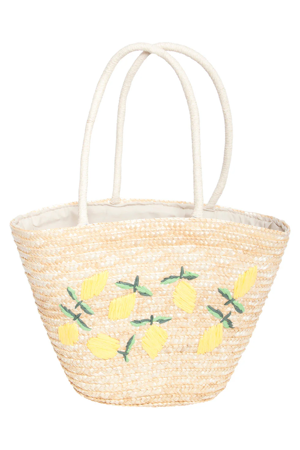 Smashed Lemon 56022 strandtas donker met citroen borduursel | dark