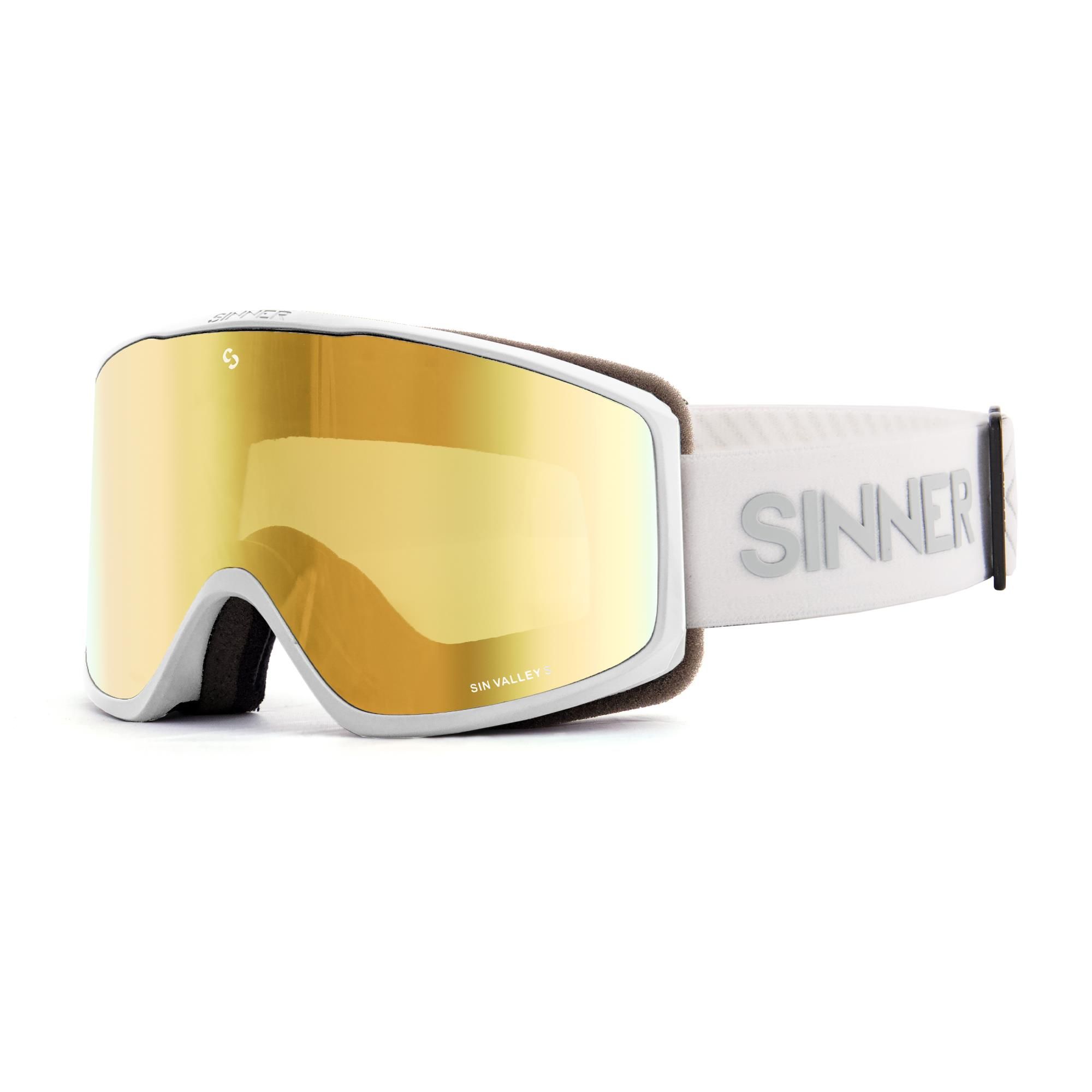 Sinner *sin valley s mt wh-d gld oil+d pk skibril wit-zwart