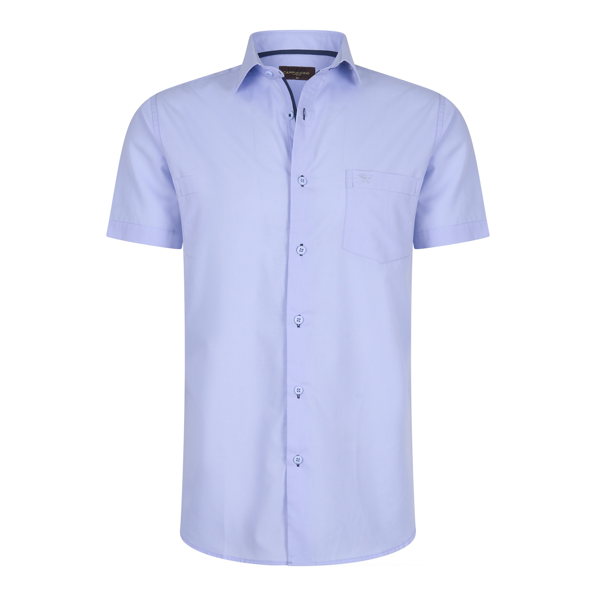 Cappuccino Italia Overhemd Korte Mouw  Korte Mouw Sky Blauw