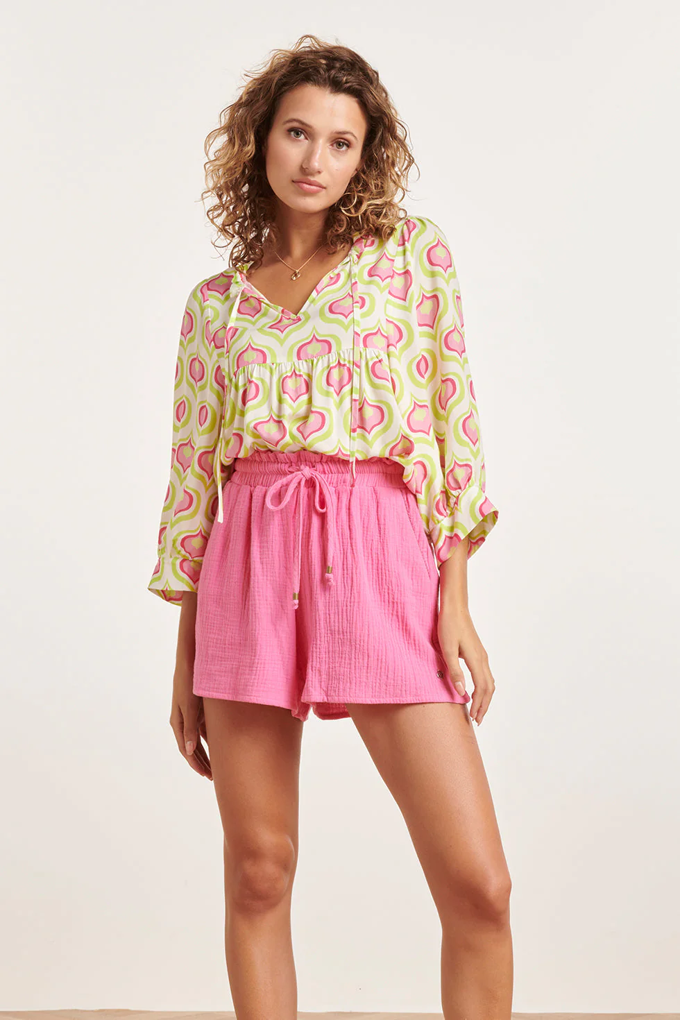 Smashed Lemon 24336 retro bedrukte top |